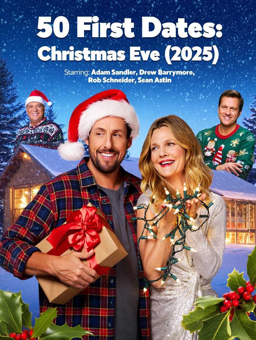 ❄️✨ “50 FIRST DATES — CHRISTMAS EVE (2025)” BRINGS ADAM SANDLER & DREW BARRYMORE BACK FOR A HOLIDAY LOVE STORY FANS NEVER SAW COMING